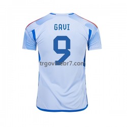 Dres Španjolska Gavi 9 Gostujući World Cup 2022 Kratkih Rukava - Muški Dres Španjolska Gavi 9 Gostujući World Cup 2022 Kratkih Rukava - Muški