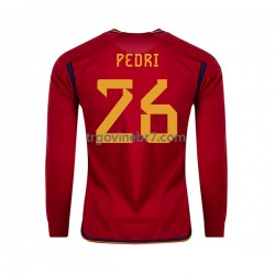 Dres Španjolska PEDRI 26 Domaći World Cup 2022 Dugim Rukavima - Muški Dres Španjolska PEDRI 26 Domaći World Cup 2022 Dugim Rukavima - Muški