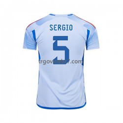 Dres Španjolska SERGIO BUSQUETS 5 Gostujući World Cup 2022 Kratkih Rukava - Muški Dres Španjolska SERGIO BUSQUETS 5 Gostujući World Cup 2022 Kratkih Rukava - Muški