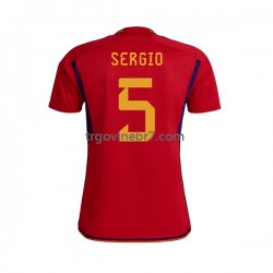 Dres Španjolska SERGIO BUSQUETS 5 Domaći World Cup 2022 Kratkih Rukava - Muški Dres Španjolska SERGIO BUSQUETS 5 Domaći World Cup 2022 Kratkih Rukava - Muški