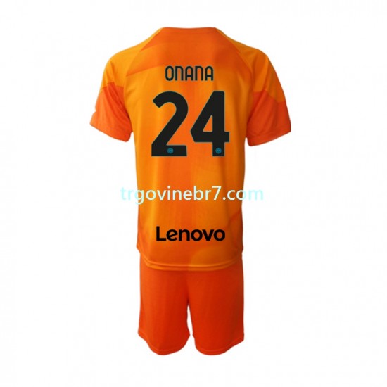 Golmanski Dres - Dres Inter Milan Andre Onana 24 Četvrti 2022-2023 Kratkih Rukava - Dječji