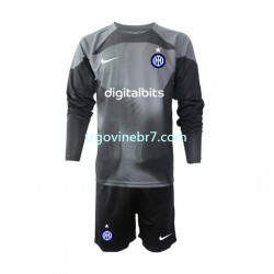 Golmanski Dres - Dres Inter Milan Domaći 2022-2023 Dugim Rukavima - Dječji