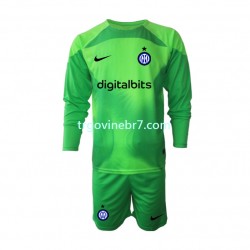 Golmanski Dres - Dres Inter Milan Treći 2022-2023 Dugim Rukavima - Dječji