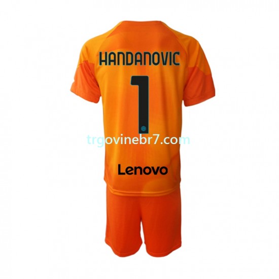 Golmanski Dres - Dres Inter Milan Samir Handanovic 1 Četvrti 2022-2023 Kratkih Rukava - Dječji