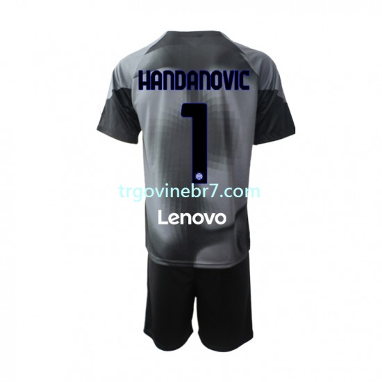 Golmanski Dres - Dres Inter Milan Samir Handanovic 1 Domaći 2022-2023 Kratkih Rukava - Dječji