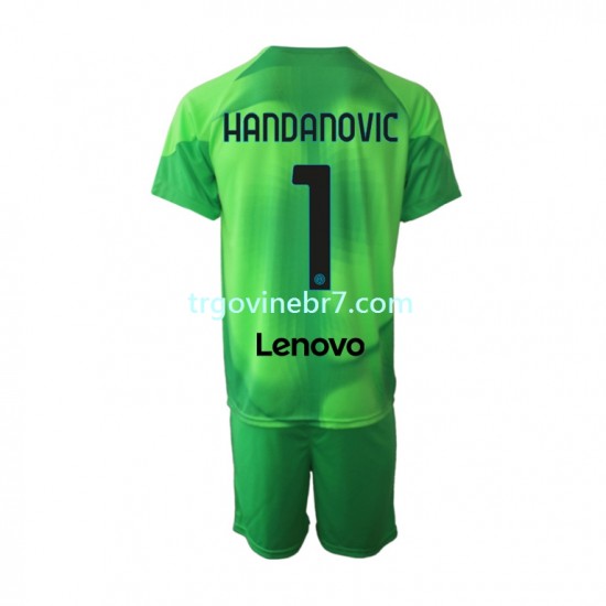 Golmanski Dres - Dres Inter Milan Samir Handanovic 1 Treći 2022-2023 Kratkih Rukava - Dječji