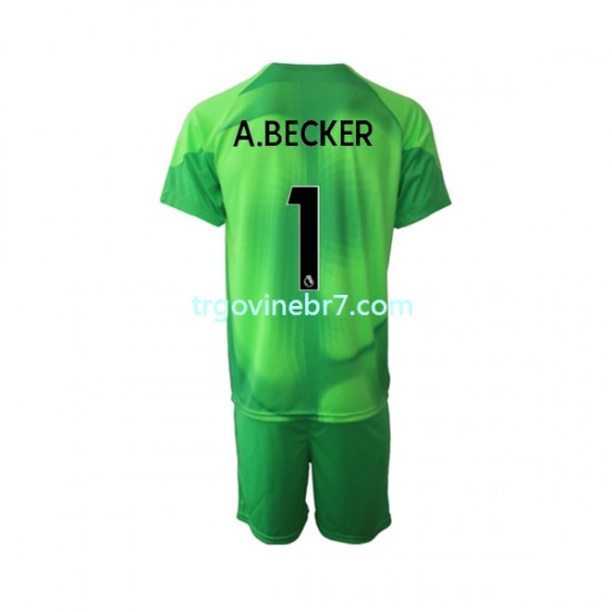 Golmanski Dres - Dres Liverpool A.Becker 1 Treći 2022-2023 Kratkih Rukava - Dječji