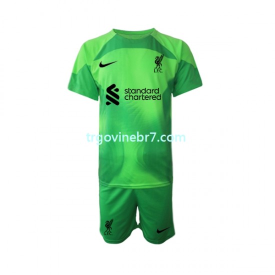 Golmanski Dres - Dres Liverpool Treći 2022-2023 Kratkih Rukava - Dječji
