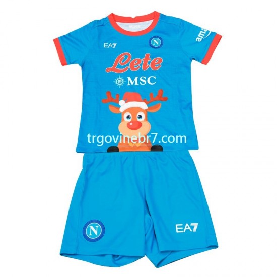 Dres Napoli Xmas Domaći 2022-2023 Kratkih Rukava - Dječji