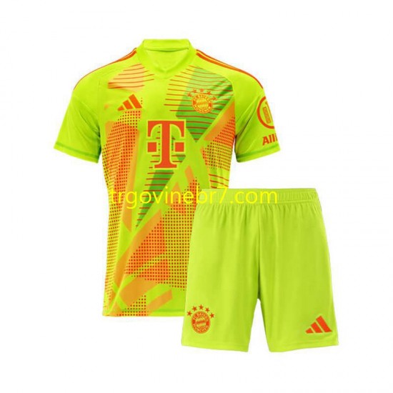 Golmanski Dres - Dres FC Bayern München Domaći 2024-2025 Kratkih Rukava - Dječji