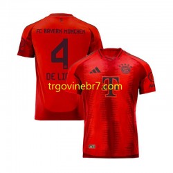 Dres FC Bayern München Matthijs de Ligt 4 Domaći 2024-2025 Kratkih Rukava - Muški