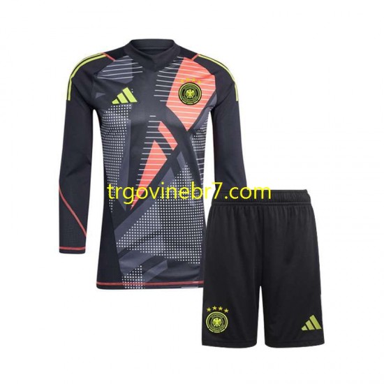 Golmanski Dres - Dres Njemačka Domaći Euro 2024 Dugim Rukavima - Dječji