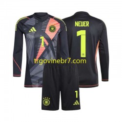 Golmanski Dres - Dres Njemačka Manuel Neuer 1 Domaći Euro 2024 Dugim Rukavima - Dječji Golmanski Dres - Dres Njemačka Manuel Neuer 1 Domaći Euro 2024 Dugim Rukavima - Dječji
