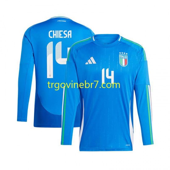 Dres Italija Chiesa 14 Domaći Euro 2024 Dugim Rukavima - Muški