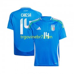 Dres Italija Chiesa 14 Domaći Euro 2024 Kratkih Rukava - Muški Dres Italija Chiesa 14 Domaći Euro 2024 Kratkih Rukava - Muški