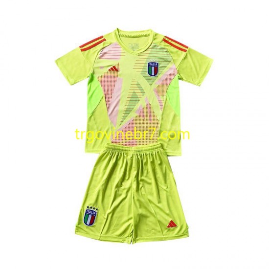 Golmanski Dres - Dres Italija Domaći Euro 2024 Kratkih Rukava - Dječji