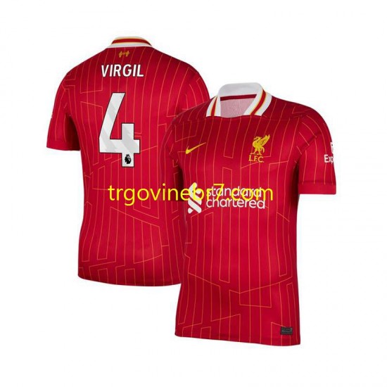 Dres Liverpool Virgil van Dijk 4 Domaći 2024-2025 Kratkih Rukava - Muški