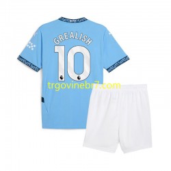 Dres Manchester City Jack Grealish 10 Domaći 2024-2025 Kratkih Rukava - Dječji Dres Manchester City Jack Grealish 10 Domaći 2024-2025 Kratkih Rukava - Dječji