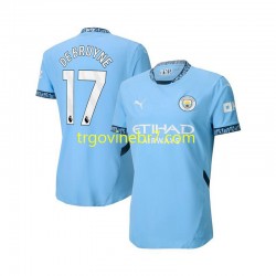 Dres Manchester City Kevin De Bruyne 17 Domaći 2024-2025 Kratkih Rukava - Muški Dres Manchester City Kevin De Bruyne 17 Domaći 2024-2025 Kratkih Rukava - Muški