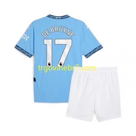 Dres Manchester City Kevin De Bruyne 17 Domaći 2024-2025 Kratkih Rukava - Dječji