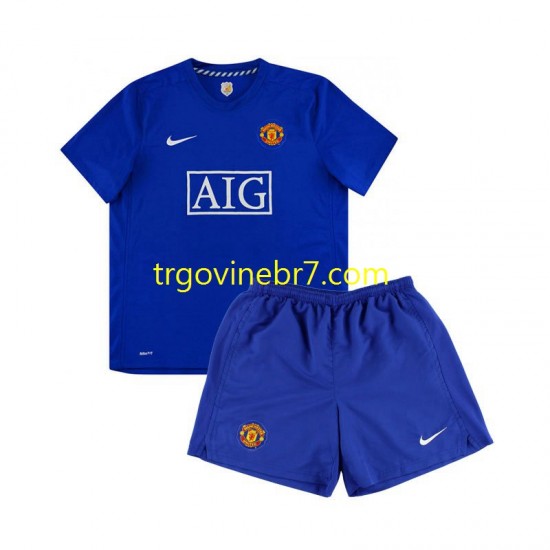 Dres Manchester United Retro Gostujući 2008 Kratkih Rukava - Dječji