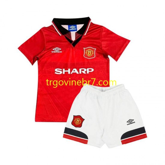 Dres Manchester United Retro Domaći 1994 Kratkih Rukava - Dječji