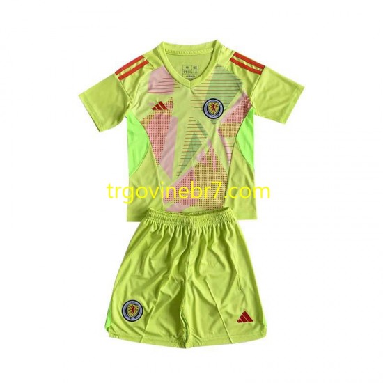 Golmanski Dres - Dres Škotska Domaći Euro 2024 Kratkih Rukava - Dječji