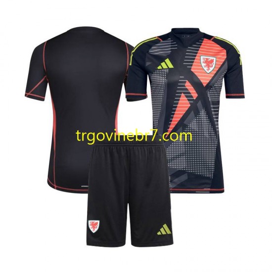 Golmanski Dres - Dres Wales Domaći 2024 Kratkih Rukava - Dječji
